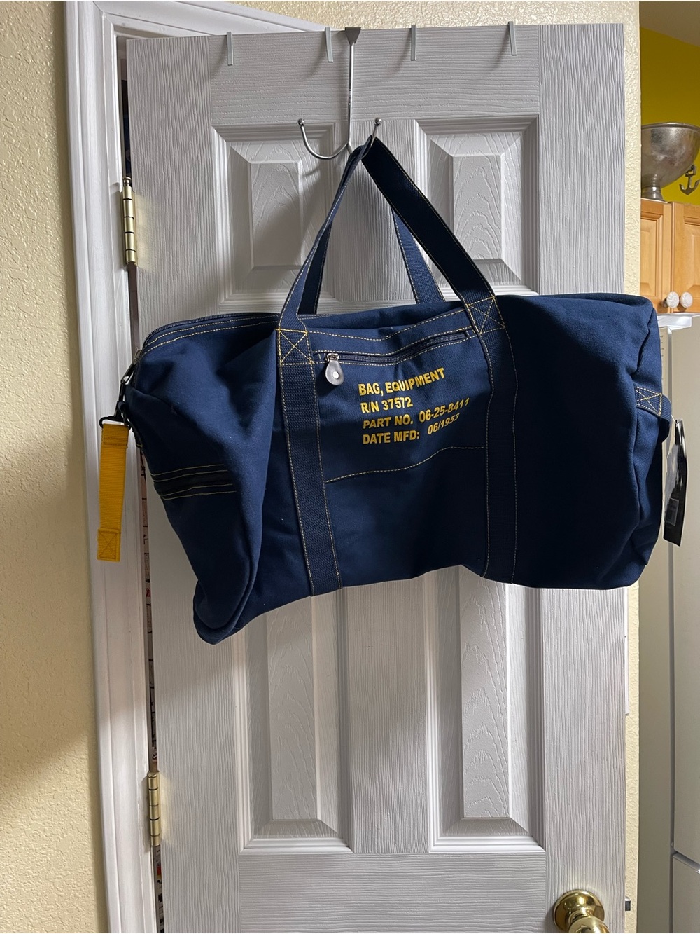 Rothco Navy Duffel Bag with Yellow Accents